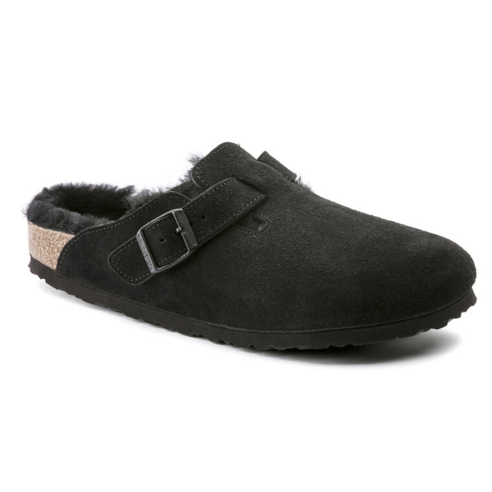 Birkenstock Boston Shearling Suede Leather (Unisex) - Picture 1 of 9